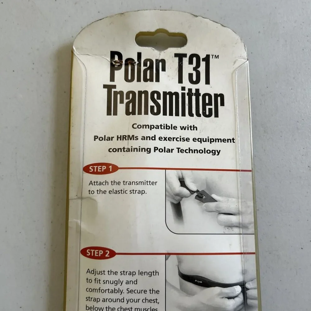 Polar T31 Transmitter Set Heart Monitor Exercise Fitness Health Band Black NEW